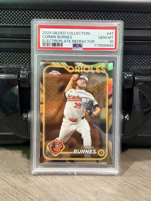 2024 TOPPS CHROME GILDED COLLECTION #47 CORBIN BURNES ELECTROPLATE REFRACTOR /5