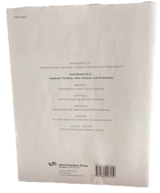 Condition New Pre- High School Equivalency Math 2 (HomeSchooling Only) - Image 3 of 3