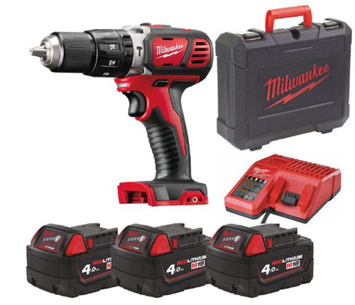 Trapano Avvitatore con Percussione a Batteria Milwaukee M18 BPD-403C con 3 Batte - Imagen 1 de 1