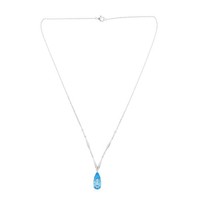 Marambaia Topas Rhodium Silber Halskette