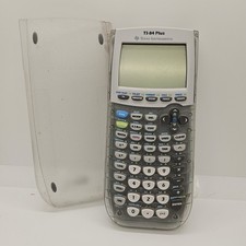 Texas Instruments TI-84 Plus Graphing Calculator   Clear Case w/ Cover   Tested