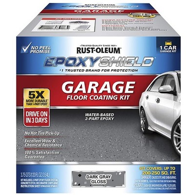 Rust-Oleum 327081 EPOXYSHIELD Garage Floor Coating Dark Gray Gloss Kit