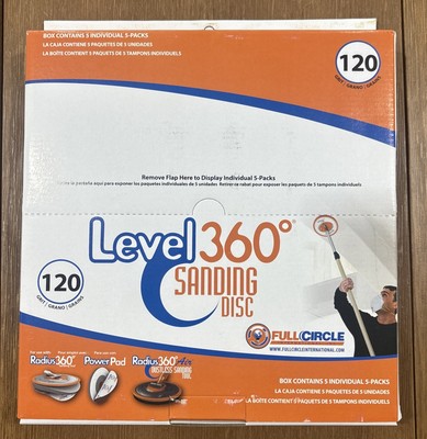 LEVEL 360 Sanding Disc 120 Grit - Case Of 5 X 5 Packs (25 Discs) - Use W/ PC7800