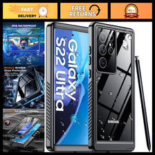 Waterproof Full Body Case for Galaxy S22 Ultra 5G, Shockproof, IP68, Lens Scre