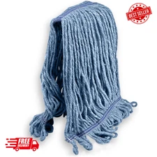 HEAVY DUTY Commercial Mop Head Replacement, Wet Industrial Cotton Looped End Str