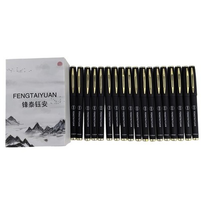 Fengtaiyuan Gel Ink Roller Ball 1 Count (Pack of 18), Black-0.38mm-038P18SS 