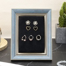 Jewelry Display Stand 7.3x9.3" Vintage Jewelry Holder Purple Gold/Black