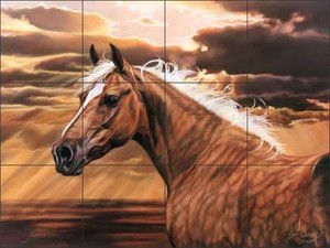 Prehistoric Roll of hundred horses Ceramic Mural Backsplash Kitchen 48x12 in Prehistoric Roll of hundred horses Ceramic Mural Backsplash Kitchen 48x12 in