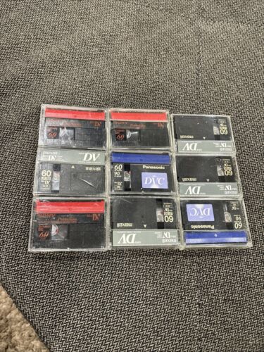 Used Sony Panasonic Maxell mini DV Taps Lot 9 PCs Vacation Christmas Birthday - Picture 1 of 2