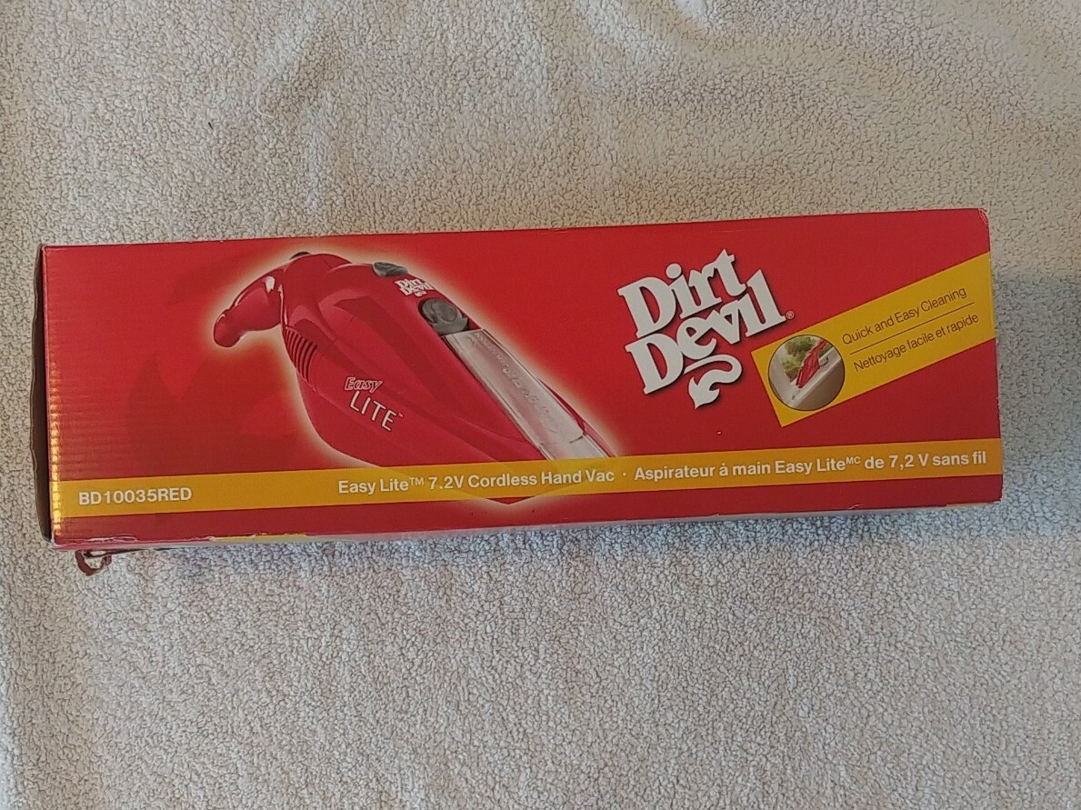 Dirt Devil Cordless Hand Vac Vacuum Easy Lite 7.2 Volt Hand