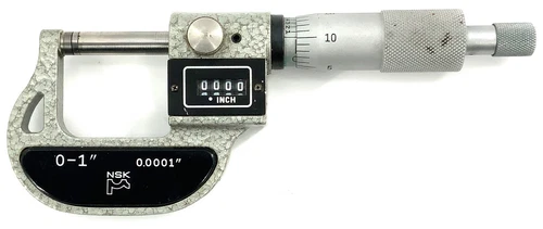 NSK Digit Outside Micrometer, Friction Thimble, 0-1" .0001” Range