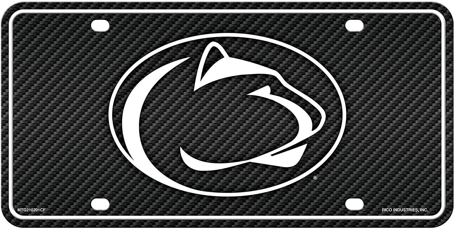 Penn State University Nittany Lions Metal Auto Tag License Plate, Carbon...