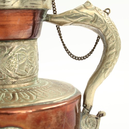 Tibetan Teapot in Copper and White Metal with Dragon Motifs - Picture 15 of 24