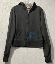 Victoria Secret University Of Pink Gray Blue Gold Hoodie Sweatshirt Med Pic 2,3