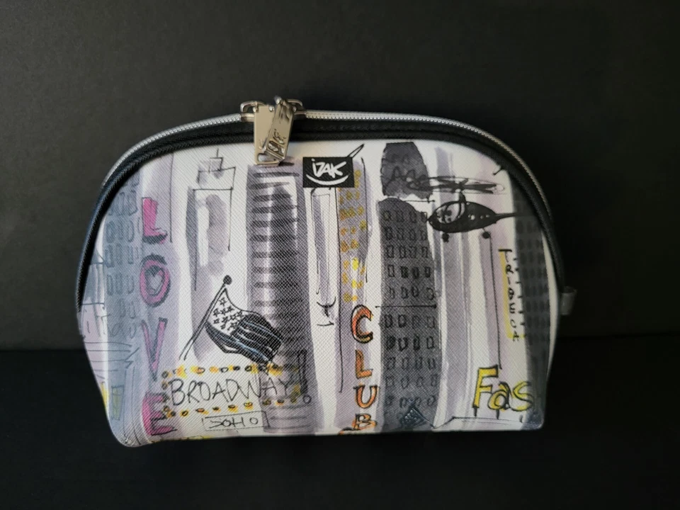 IZAK «Я в настроении Нью-Йорка» моды акварель девочка собаки косметический путешествий сумка  - Изображение 2 из 4
