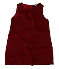 DOLCE & GABBANA Kids Dress Red Acetate Silk A-line Sleeveless s.Tag 2 RRP $400