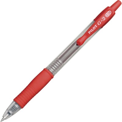 31279 Pilot G2 RT Gel Rollerball Pen, Ultra Fine 0.38mm, Red Ink, Pack of 1