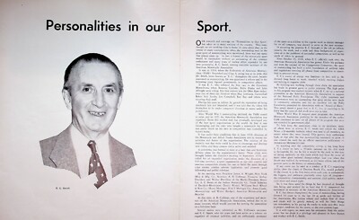 1958 E.C. Smith American Motorcycling Association Retires 2-Page Vintage Article