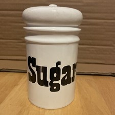 Vintage Sifter Shaker SUGAR - ARTHUR WOOD Ceramika Biała Retro lata 70. Cottagecore