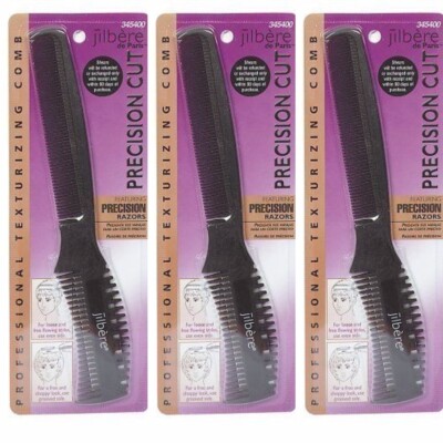 JILBERE Professional Texturizing Comb featuring Precision Razors - 3 COMB SET!!