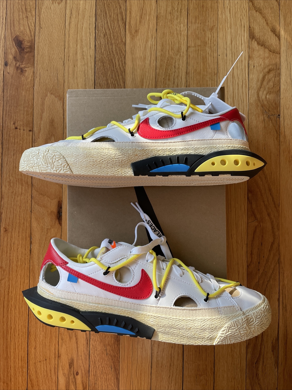 OFF WHITE X NIKE Nike Blazer Low Off White University rosso taglia 10 nuovo DH7863 100