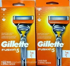 *LOT OF 2*Gillette Fusion5 Men's Razor, Handle and 2 Blade*FREE SHIPPING*