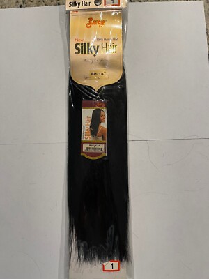 1 PACK Zury 100% Human Hair  Weaving  Silky  Straight 14 inch color #1