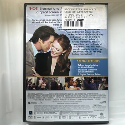 Laws Of Attraction (DVD) Comedy, Pierce Brosnan Julianne Moore