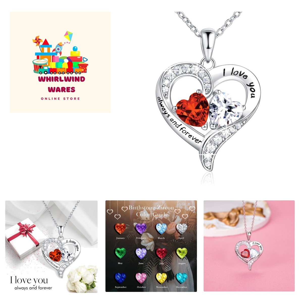"I Love You Most" Sterling Silver Heart Pendant Necklace - 18" Box Chain, Gift For Women, Mom, Or Girlfriend