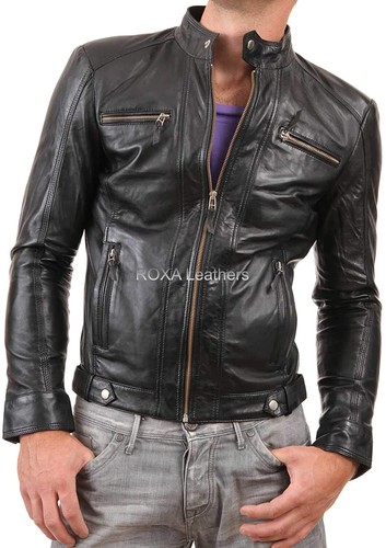 Real Leather Jacket Handmade Coat | eBay