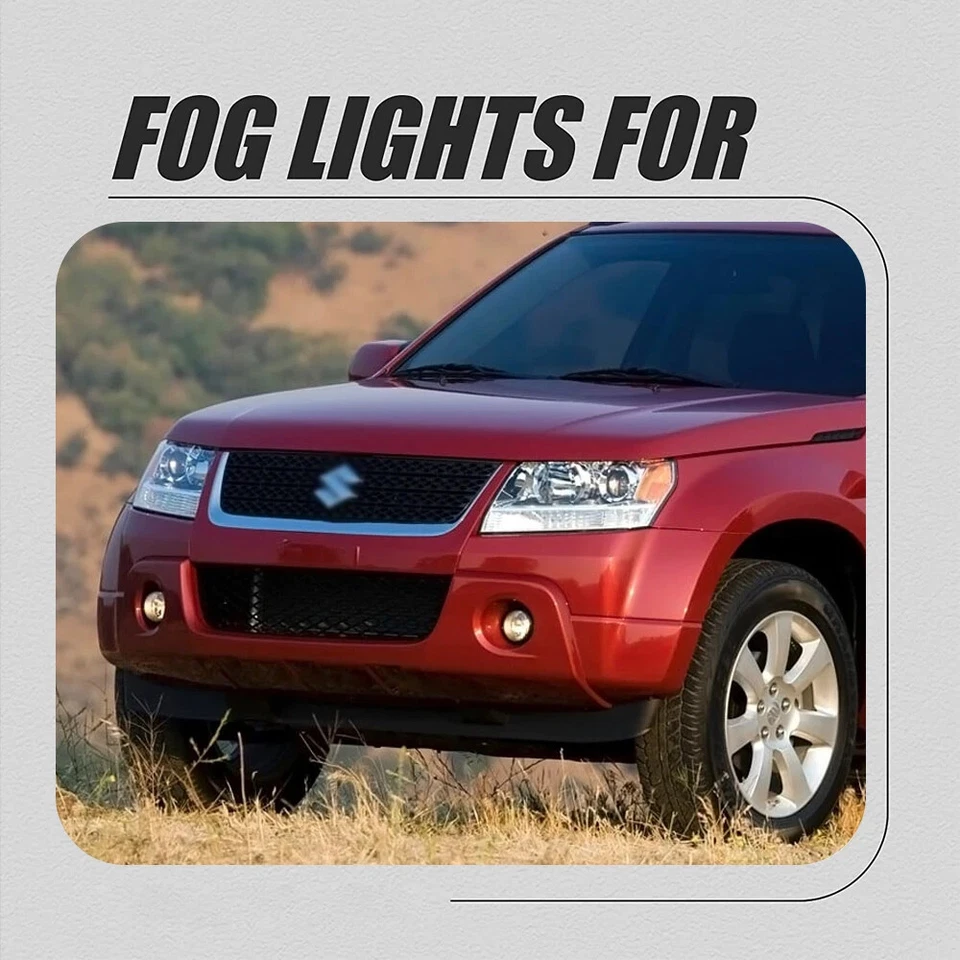 Juego de luces antiniebla parachoques delantero interruptor + cableado para Suzuki Grand Vitara 2006-2012 Foto 2 de 4