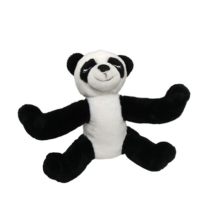 Dan Dee Panda Bear Stuffed Animal Plush 10'' Black White Sleepy Sewn Eyes 