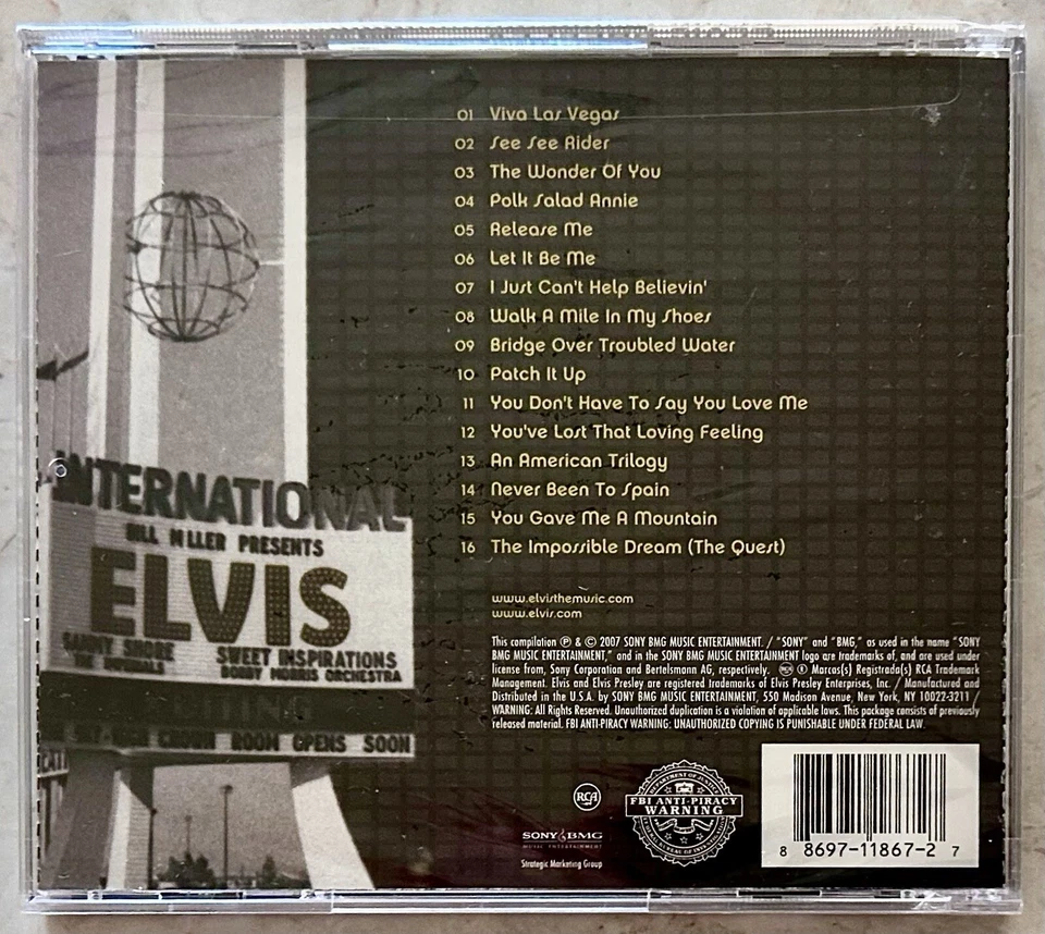 ELVIS PRESLEY 2 SEALED CDs! Viva Las Vegas (2007) Great Country Songs (2003) - Image 4 of 4