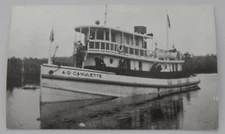 Steamship Steamer A. D. CANULETTE real photo postcard RPPC