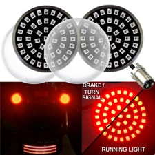Eagle Lights Midnight Edition 2" Harley LED Rear Turn Signals w/ Clear Lenses