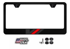 Black On Black Cadillac New V Logo Black Premium Metal License Plate Frame