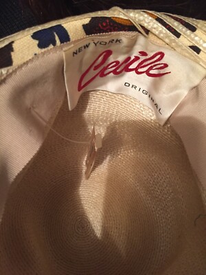 Wool Cecile Original NewYork Mink Fur Pillbox Hat Vintage Cecile New York Original USA  main image 4