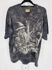 vintage 2000s The Mountain Wizard and Dragon tie-dye graphic T-shirt Sz L