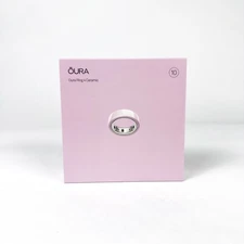 Oura Ring Gen 4 Ceramic, Rose Petal Pink, Size 10, Smart Ring, Activity Tracker