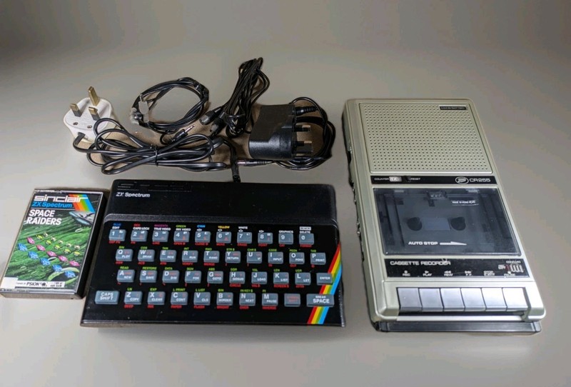Sinclair ZX Spectrum 48K - Fully Working + Boots Cassette Player + Space Raiders