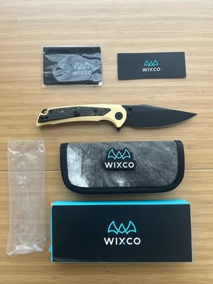 Wixco Knife Scort WX14-B - Gold Aluminum w/ Shredded CF Inlay
