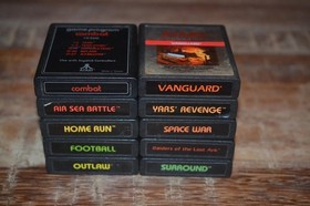 Atari 2600 4 Switch system console w/ 10 games joysticks works 100%!