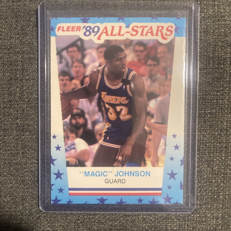 1989 Fleer "All-Stars" Insert #5 Magic Johnson 🔥 Centered