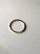 Gold Nose Ring Hoop • Textured Nose Hoop Jewelry • 14K Yellow Gold Nose Ring