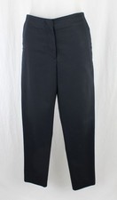 The Row Women's Midnight Blue Cotton Blend Mid Rise Pants Size 8