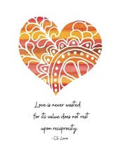 Blank Personal Journal/Notebook with Inspirational Message - Love is Never Waste