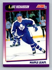 #139 1991-92 Score Luke Richardson Toronto Maple Leafs
