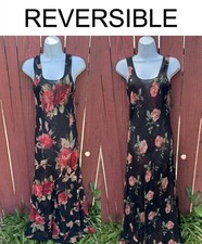 Vintage 90s Floral Maxi Slip Dress Goth Witchy Grunge Fairy Practical Magic Y2K