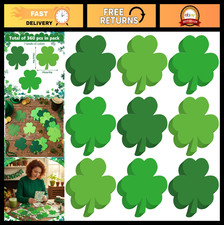360 Pcs St. Patrick's Day Shamrock Cutouts - Green  White Clover Die Cuts for D