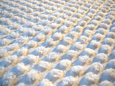 VINTAGE MORGAN JONES CHENILLE BEDSPREAD FABRIC WHITE POPS EXCELLENT 24X18" A+